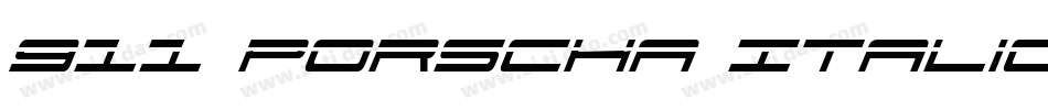 911 Porscha Italic字体转换